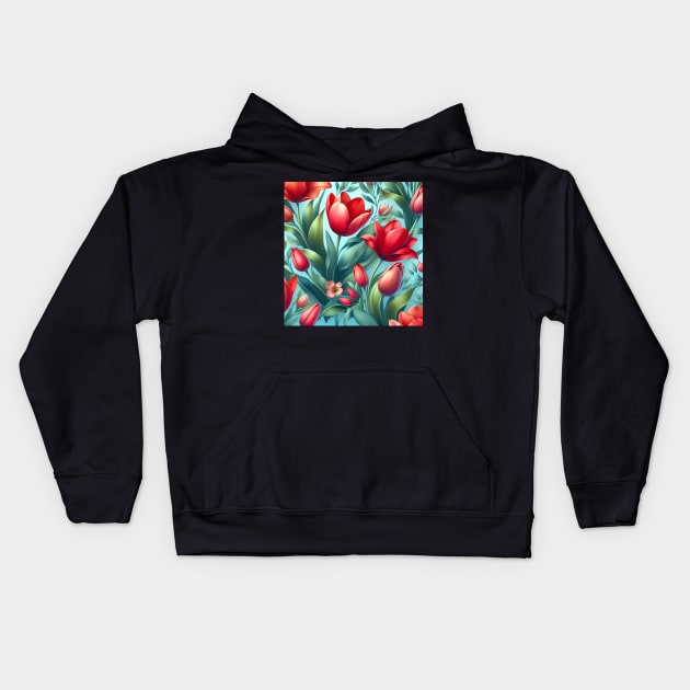 Tulip Flower Kids Hoodie by Jenni Arts